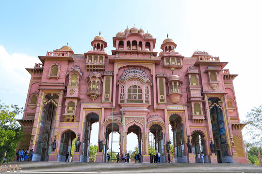 The Patrika Gate in Jaipur is a famous monument and tourist attraction in the capital city of Rajasthan