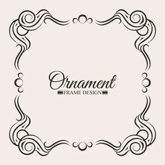 Elegant decorative frame design background