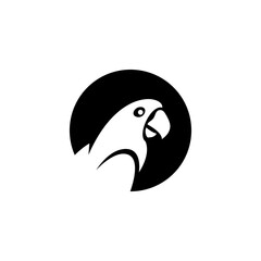 parrot logo vector illustration. minimalist parrot logo template