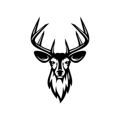 Fototapeta premium deer logo vector illustration. deer head logo template