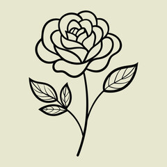 Hand drawn line flowers vector design