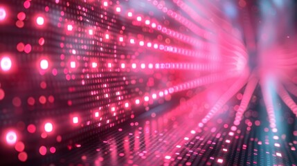 Many small pink lights arranged in a beautiful pattern.
