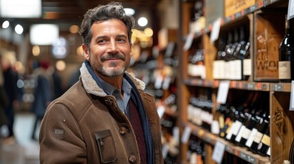 A Sophisticated Salesperson At A Wine Tasting Event, Expertly Guiding Guests Through A Delightful Selection Of Wines