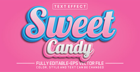 Sweet Candy font Text effect editable