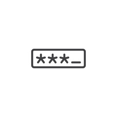 Password Entry line icon