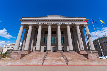 Fototapeta premium Martynas Mazvydas National Library of Lithuania in Vilnius