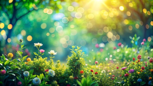 Abstract Nature Background: Grass with Blue Sky. Perfect for: spring and summer promotions, nature-themed designs, eco-friendly advertisements, social media posts, website banners.