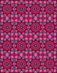 Geometric Pattern Coloring Page For Adults | Hand-Drawn Geometric Pattern Coloring Page