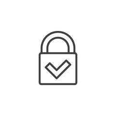 Password Safety line icon