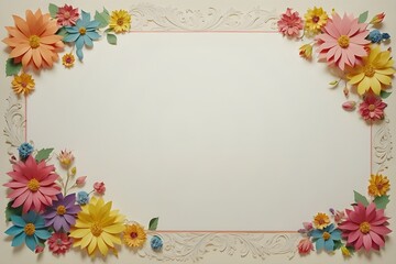 Fototapeta premium Several different shapes of stationery using floral patterns