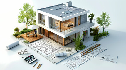 Superbe photo de maquette de maison pour architecte