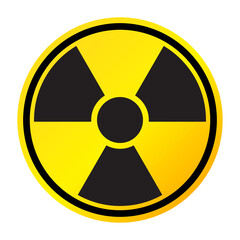 Obraz premium Radiation symbol. Radioactivity alert sign.