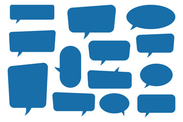 Obraz premium Set of speech bubbles. Speak bubble text, cartoon chatting box, message box. Blank empty speech bubbles.