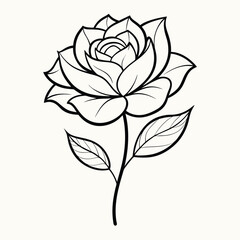 Hand drawn line flowers vector design