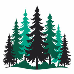 Fototapeta premium trees vector illustration