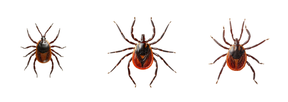 Collection of Mites  isolated on transparent background. Generated AI