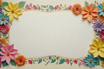 Fototapeta premium Several different shapes of stationery using floral patterns