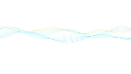 Colorful wave lines. Blue, orange lines background. Abstract blue and yellow wave geometric Technology,