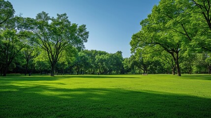 Clear Sky in City Park