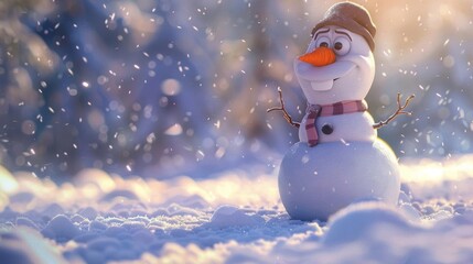 Joyful Winter Event with Snowman