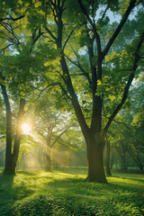 Fototapeta premium 숲속, Forest, summer forest, trees, camping, refreshing, 네이처, 공원, 나무, 경관, 목초, 봄, 여름, 단풍, 나뭇잎, 태양, 나뭇잎, 가을, 나무, 나무, 주변, 가지, 계절, 햇빛, 식물, 뜰, 미, 가을, 아웃도어