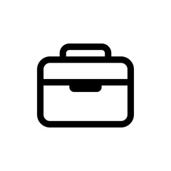 Briefcase icon vector isolated on white background