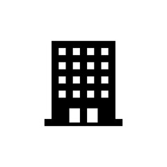 Building icon vector isolated on white background