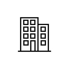 Building icon vector isolated on white background
