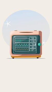 Heart monitor vector footage. Perfect for hospital theme, medical, medicine, doctor.