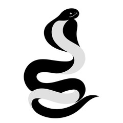 シンプルなコブラのシルエットイラスト素材
