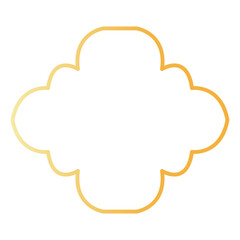 Golden Arabic Islamic Frame. with Minimalist Design Style. Vector Illustration.