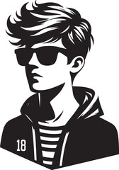 Stylized Silhouette boy