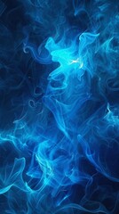 Obraz premium Electric Blue Aquatic Organism in Fluid Art