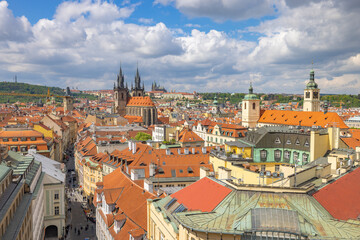 Fototapeta premium Beautiful Old Town Prague, Downtown Prague City View, Czech Republic Buildings, Europe Architecture, Travel
