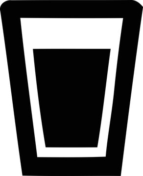 Minimal Black and White Coffee Cup Icon