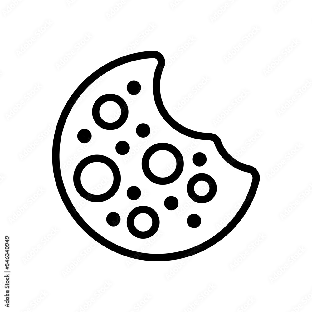 Poster browser cookie icon ideal for internet and privacy designs