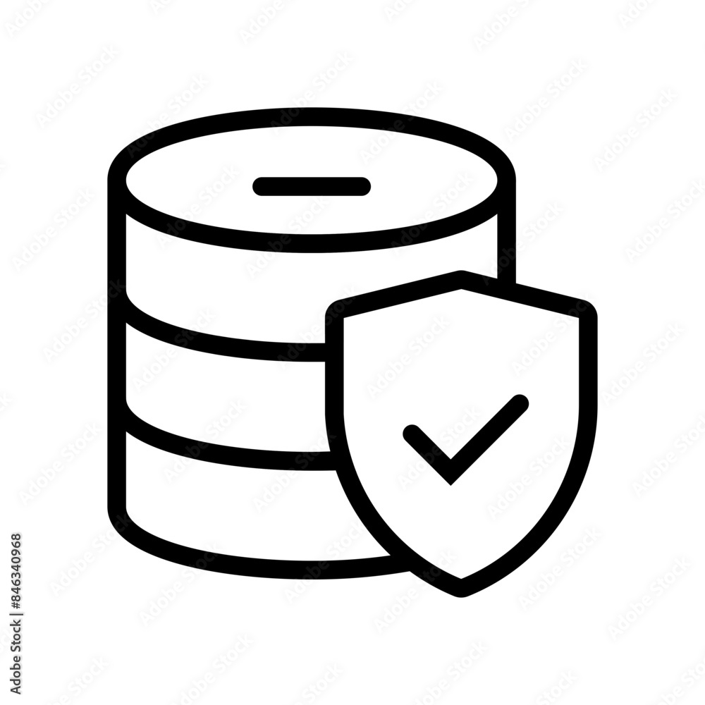 Poster data protection icon ideal for security and privacy themes