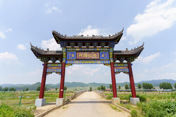 Chinese traditional retro gatehouse