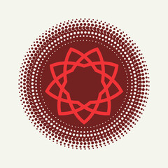 Red star and ornament