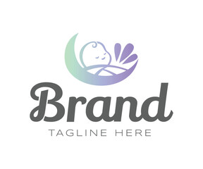 Baby logo icon design template elements. Usable for Branding and Business Logos.
