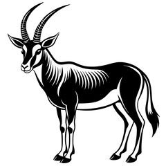 Arabian Oryx vector artwork illustration svg