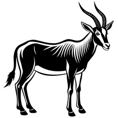 Arabian Oryx vector artwork illustration svg