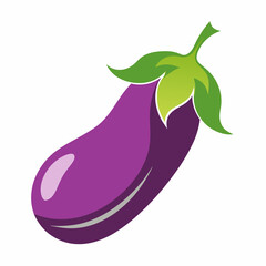 A vector logo brinjal silhouette vector with color