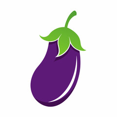 A vector logo brinjal silhouette vector with color