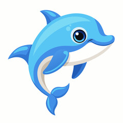 Fototapeta premium cute dolphin vector artwork illustration svg