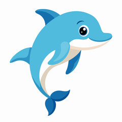 Fototapeta premium cute dolphin vector artwork illustration svg