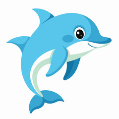 cute dolphin vector artwork illustration svg
