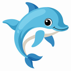 Fototapeta premium cute dolphin vector artwork illustration svg