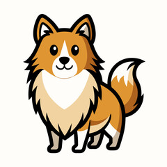 Shetland sheepdog vector artwork illustration svg