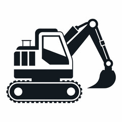 digger excavator vector artwork illustration svg
